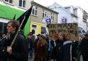 Iceland protests with a call of execution of politicians and bankers. Iceland protests with a call of execution of politicians and bankers.